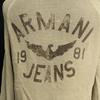 ARMANI JEANS Cotton Knit Hoodie Japan Agent Men’s M USA-S Beige Hoodie Jacket(USED)