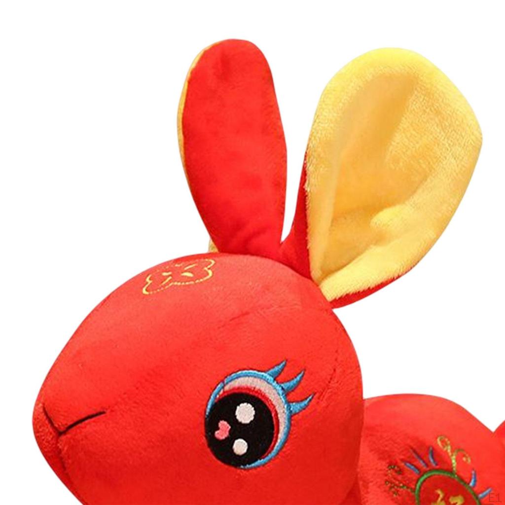 Chinese Lunar Year Plush Toy Stuffed Animal Doll Pillow Bunny Figurine Decorations