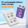 Cityork 9V Ni-MH Rechargeable Battery charger 2 slots For 6F22 9V NiMH