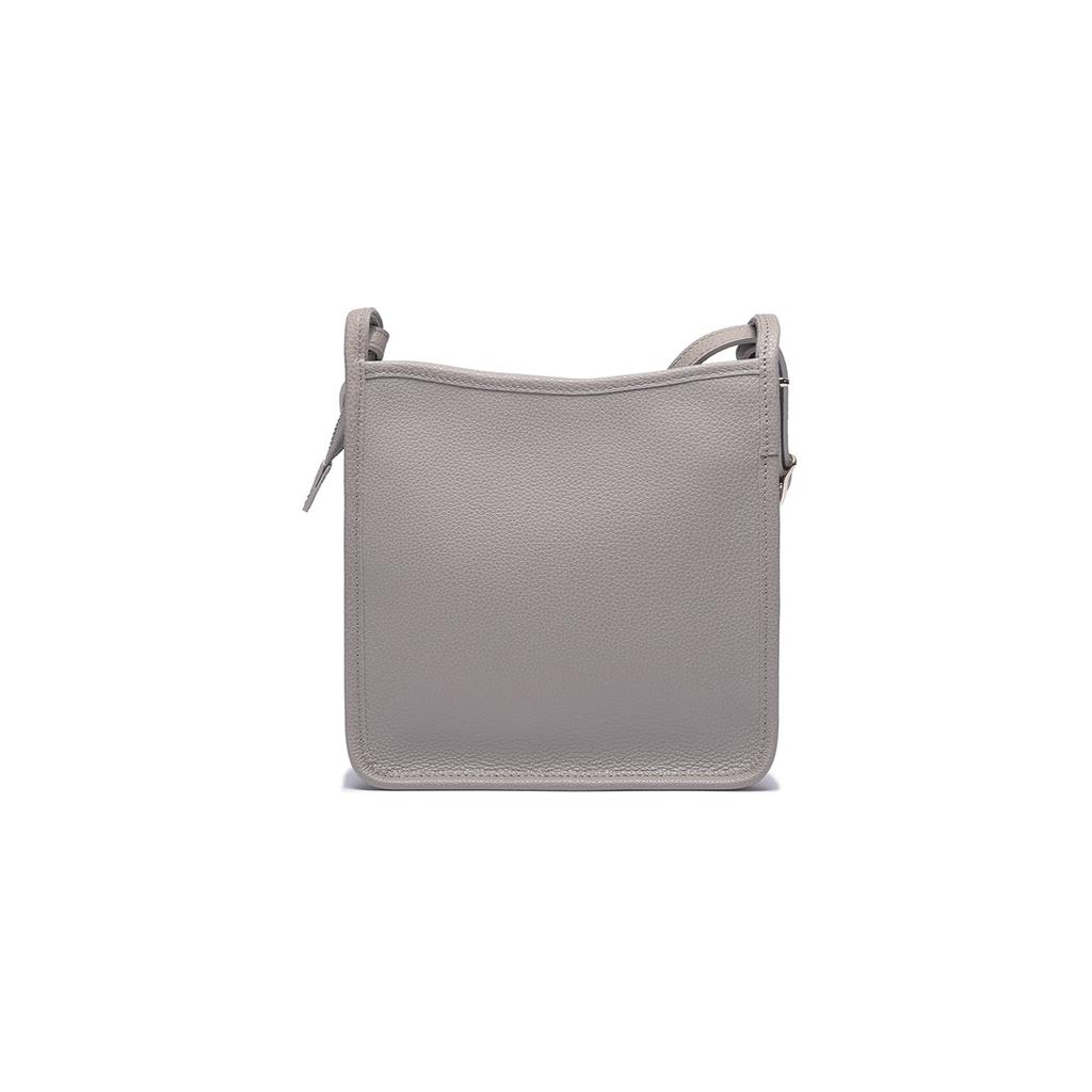 Longchamp Le Foulonné 20 Leather Zipper Shoulder Crossbody Bag Small Women Bags Dove-Gray 10138021P55