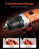 SucceBuy Tool Combo Kit Cordless 2-Tool Combo Kit Cordless Power Tool Combo Kit  Screws One Charger and One Cloth Bag