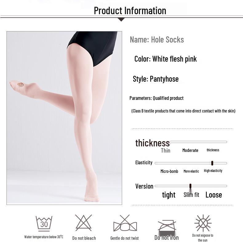 Șosete de Balet Peste Genunchi pentru Fete - Colanți Subțiri de Vară Albi cu Găuri