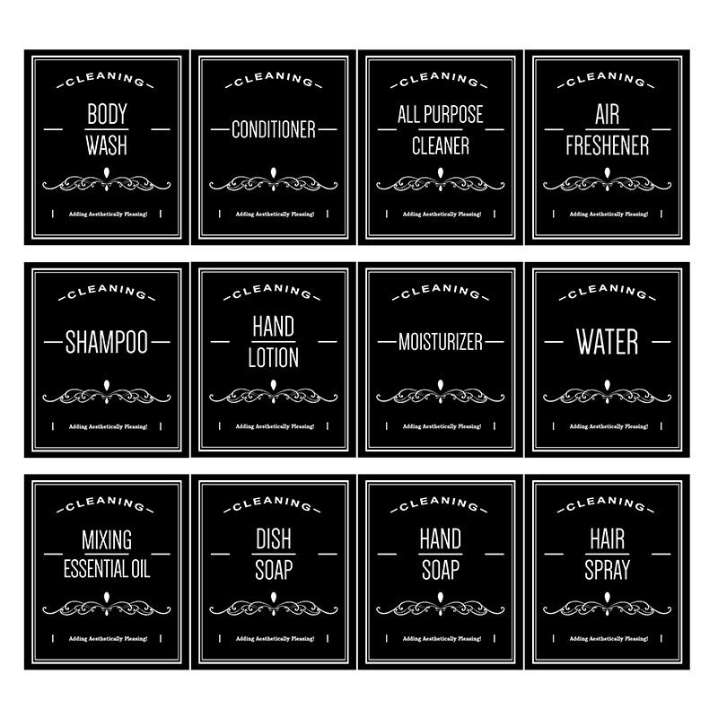 

Этикетки для ванной комнаты, набор наклеек, гель для душа, кондиционер, этикетка на бутылку, съемная водонепроницаемая этикетка для лосьона для мытья тела, наклейка