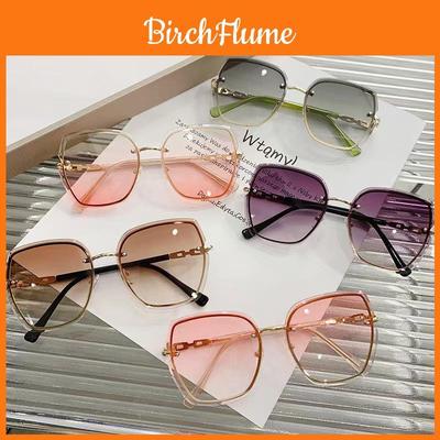 Fashion Unisex Frameless Gray Uv400 Sunglasses For Outdoor Activities And Parties