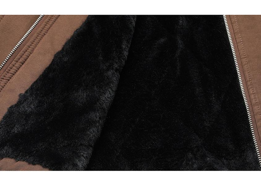 Stylish Velvet-Lined Winter Parka for Middle-Aged and Elderly Women - Warm, Thickened, Cotton Lapel Jacket