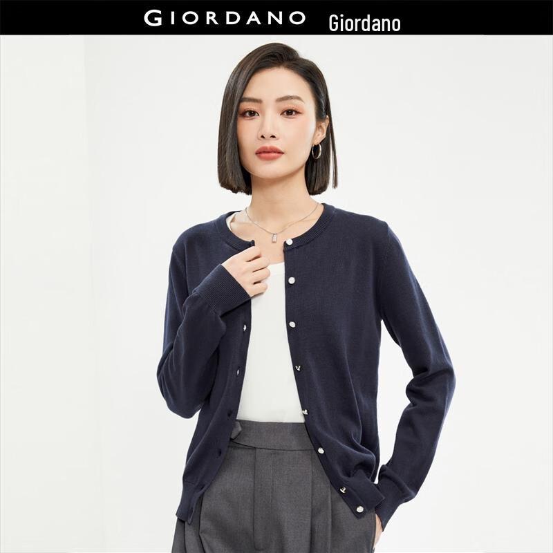 Giordano Women's Combed Cotton Anti-Pilling Knit Cardigan