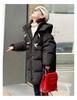 Girls' 2025 Winter Mid-Length Down Jacket - 90% Thickened Down for Medium to Large Children