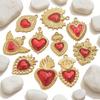 Yori 5Pcs 18K Gold PVD Plated Oil Drop Small Pendant Bracelet Necklace Creative DIY Pendant Accessories Wholesale Jewelry