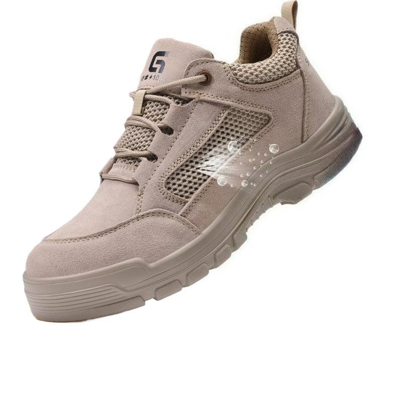 

Work Shoes Breathable Lightweight Insulating Anti-smashing Anti-puncture Safety Work Shoes Anti-slippery Men Male Work Sneaker 48