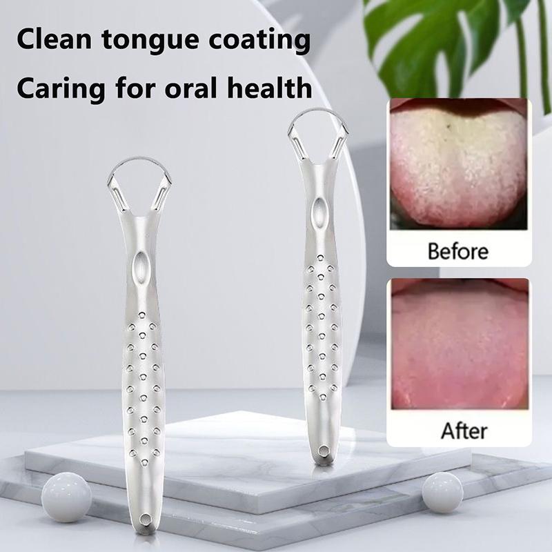 Stainless Steel Tongue Scraper Cleaners For Oral Hygiene Fresh Breath Tongue Scraper Toothbrush Tongue Cleaner