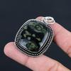 925 Silver Kambaba Jasper Stone Engagement Sister Bezel Anniversary Boho Pendant