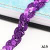 5m Sequin Lace Curve Lace Fabric Trim DIY Sewing Craft Garment Accessories Shiny Beading Sequins Ribbons Wedding Decoration