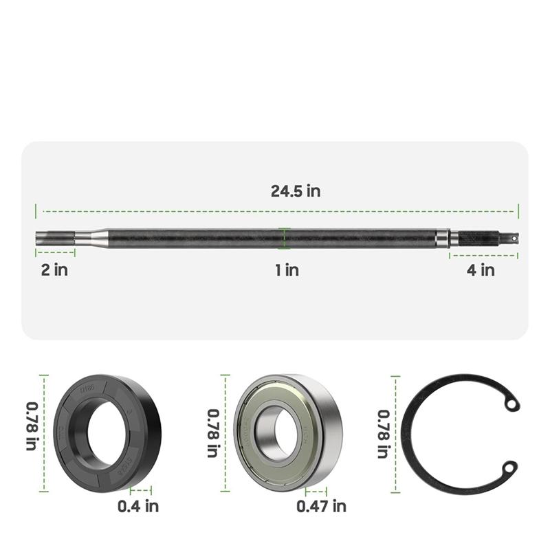 Rear Spline Axle Shaft Replacement For EZGO RXV Golf Cart-Golf Cart Passenger Side With Bearing Seal Kit 620341 614209 Part