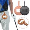 Golf Tee Holder Clip-on Organizer, PU Leather Ball Tee Pouch with Stretchable Strap, Portable Vintage Style, 5-Slot Anti-Drop Design & Belt Hook for