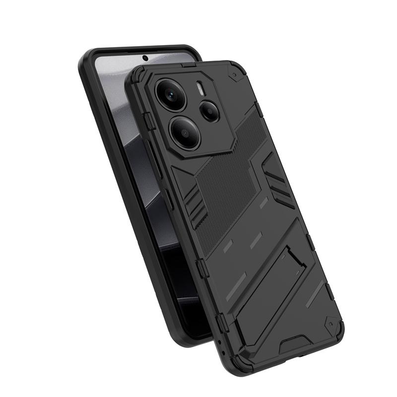 Punk bracket Phone Case For Xiaomi Redmi Note 14 4G Global Case Shockproof For Redmi Note 14 Pro 4G Funda Back Cover
