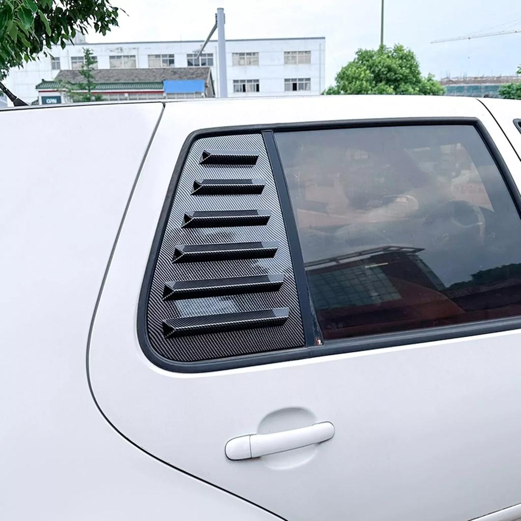 For Volkswagen GOLF 4 MK4 1997-2006 Car Rear Louver Window Side Shutter Cover Trim Sticker Vent Scoop ABS Carbon Fiber Black ABS