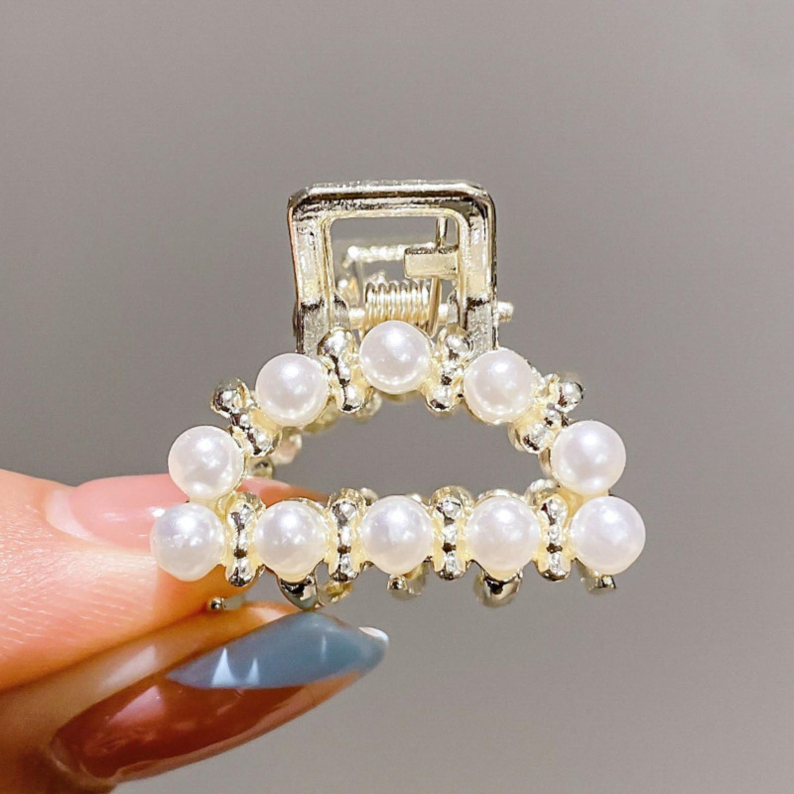 

Прическа полупучок Сплав Клипсы Аксессуары для волос Маленький размер Заколки Премиум Аксессуары для коротких волос Боковые заколки Украшения для волос белый