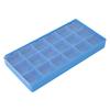 18 Grid Watch Parts Storage Box Blue Dust Cover Plastic Watch Parts Organizer Watch Tools Storage Case Crafts Organizing
