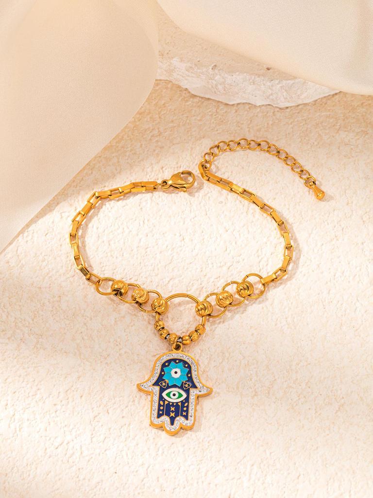 Stainless Steel Women's Jewelry Set: Non-Fading Necklace, Earrings, and Ring - Trendy Fashion Accessories