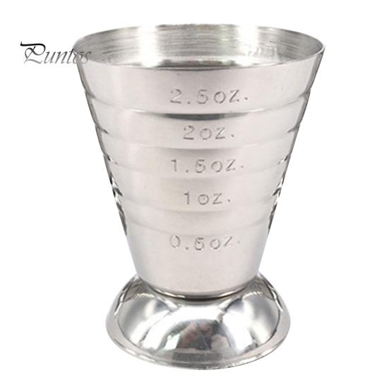 

75 мл многоразовая мерная кружка большой емкости для пищевых продуктов, мерная кружка для коктейлей, длинный инструмент серебряный