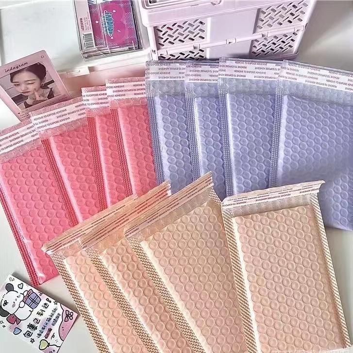 1Pc Pink Purple Blue Bubble Mailers Padded Envelopes Self Seal Padded Envelopes Gift Bags Black Packaging Envelope Wholesale