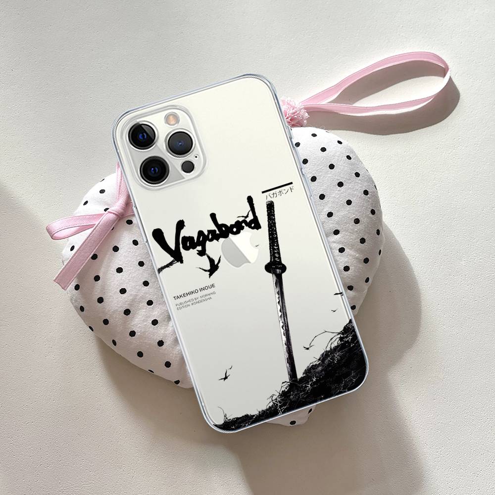 

Japanese Vagabond Samurai For iPhone 11 12 13 14 15 16 17 Pro Max Plus Air Transparent Clear Shockproof Case iPhone 16