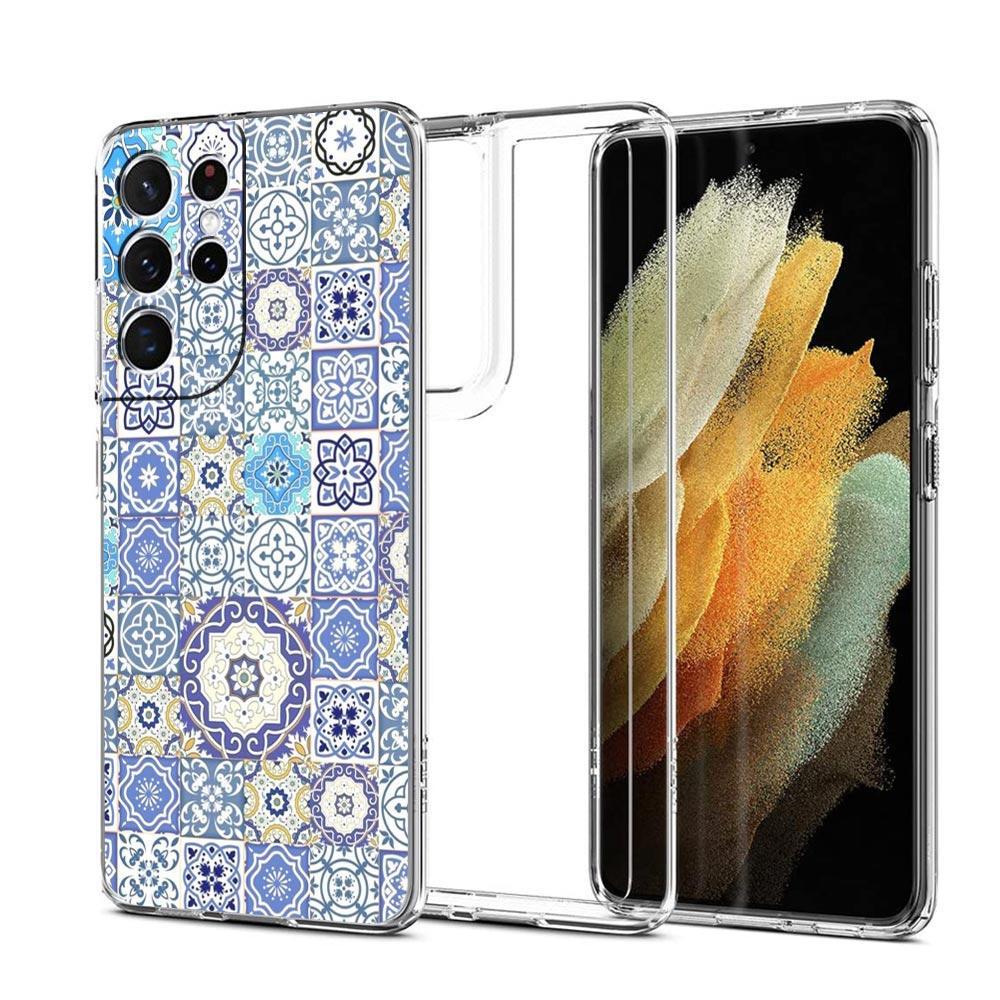 Mandala flower totem Clear Silicone Phone Case For Samsung Galaxy S23 S22 5G S20 Ultra S21 FE 5G S10E S9 S8 S10 Plus Soft Cover