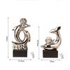 INS Luxury Ceramic Dolphin Figurine, Modern Decorative Ornament for Entryway, Living Room & Study Decor