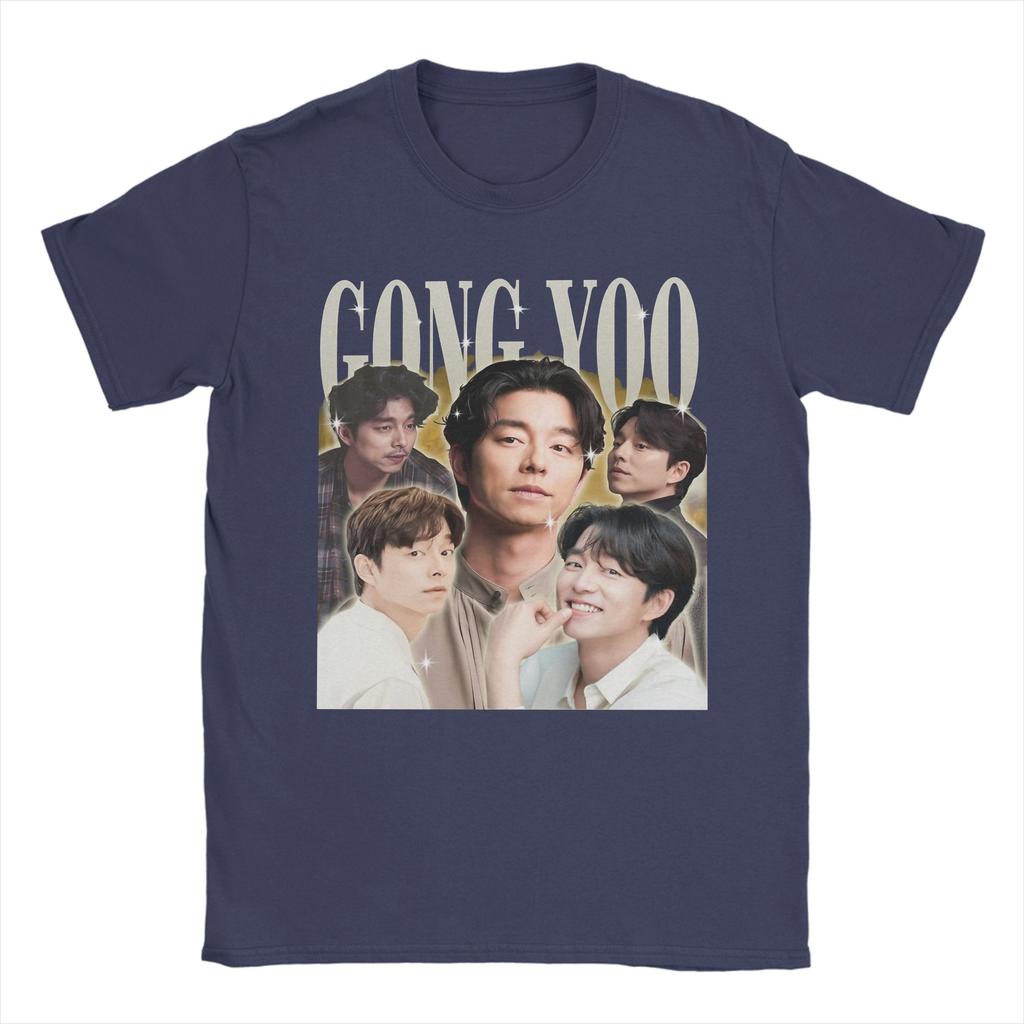 Gong Yoo Retro 90er Jahre T-Shirts Herren Damen Reine Baumwolle Neuheit T-Shirt Rundhals T-Shirt Kurzarm Kleidung Übergröße