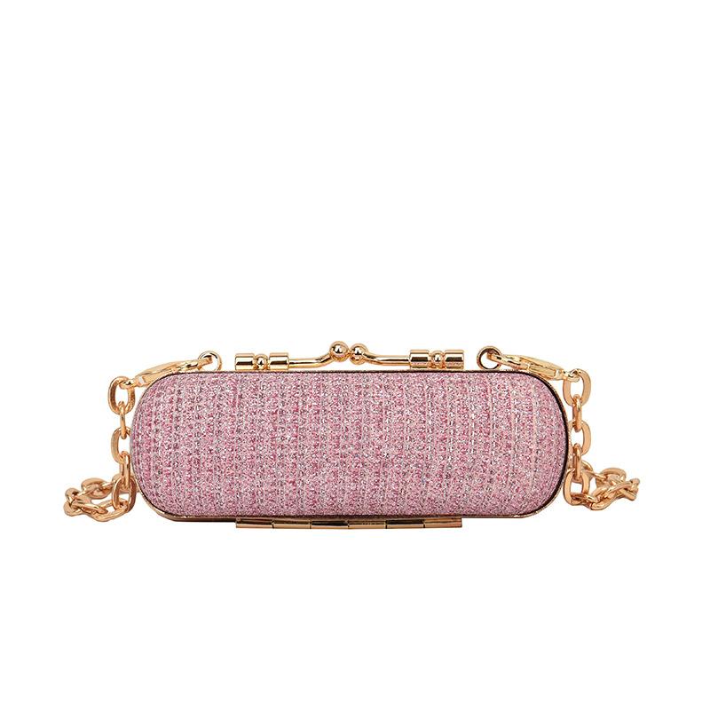Fashion Mini Chain Decorative Bag PVC Mouth Red Bag High Quality Pen Case Women'S Hand Bags