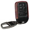 5 Button Remote Smart Car Zinc Alloy Key Fob Chain Ring Cover Case Keyless Entry PU Leather For Honda Pilot Civic Accord 2023