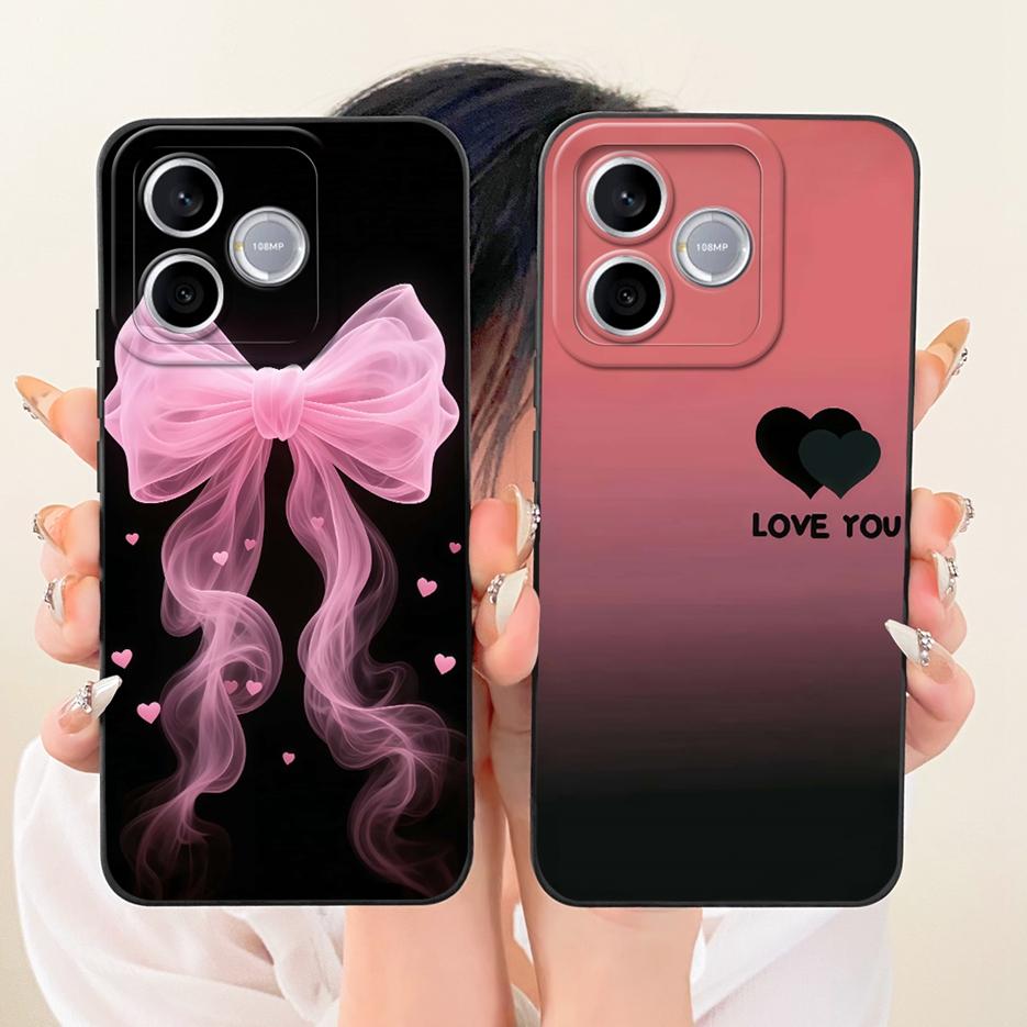 For Honor 600 Lite Case LNA-NX1 Stylish Bow Love Heart Painted Cover Soft Silicone Case For Honor 500 Smart Honor600 Lite Fundas