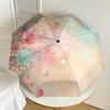 1pc Floral Fantasy Pastel Garden Umbrella with Plastic Handle,Suitable for All Seasons Home Travel Outdoor UmbrellaDD412