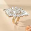 Retro Fashion Ring Creative Full Diamond Ring Adjustable Opening Ring Bohemian Ethnic Style Ring Fashion Ring