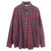 80s Vintage Made In USA Check Pattern Long Sleeve Cotton Shirt Men's Used