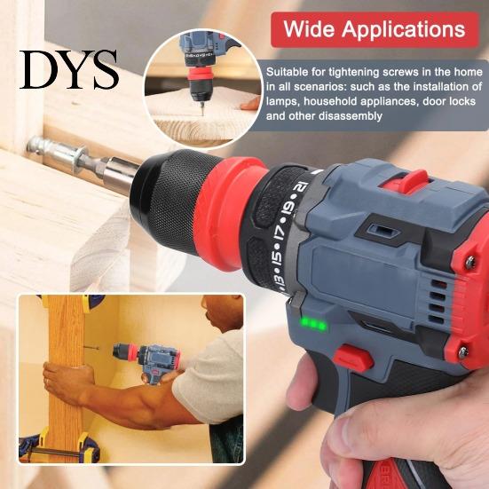Efficient Screw Driver for Repair 16.8V Cordless Drill, Maximum Torque 45Nm, Electric with Ergonomic Rechargeable Lithium Battery Drill Grip, Handheld