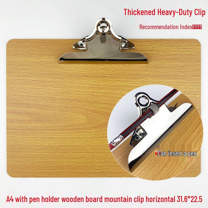 A4 Clipboard with Pen Holder, A5 Writing Pad, A3 Wooden Menu Holder, Cardboard Stationery Board