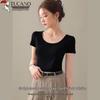 Woodpecker Women's Slim Fit Cotton Round Neck T-shirt