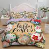 Easter Egg Duvet Cover Set Cartoon Cute Egg Bedding Set Happy Easter Theme Comforter Cover For Kids Teens Microfiber Bedclothes
