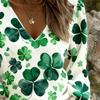 V-neck lantern-sleeve women's long-sleeved top, a romantic outfit that wishes for good luck. Suitable for summer vacations and outdoor gatherings.