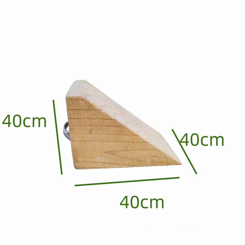 Triangular Solid Wood Wheel Chocks - Trapezoidal Sleepers and Ramp Stops