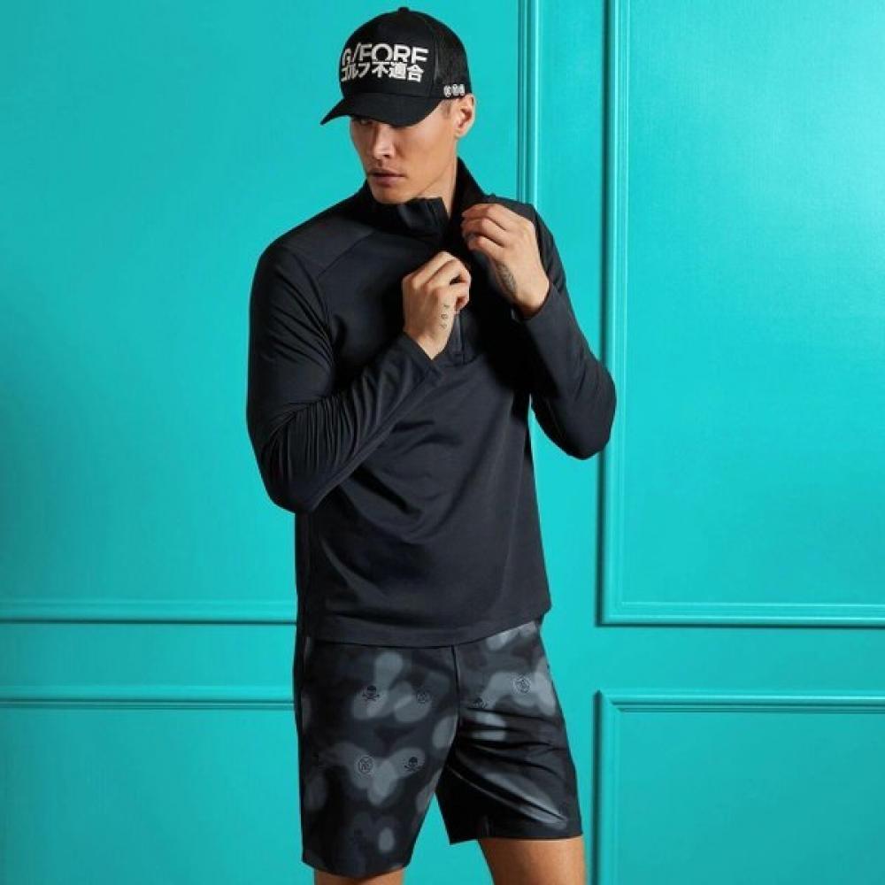 

Мужская одежда для гольфа на молнии, легкий трикотаж с защитой от УФ-лучей, с длинным рукавом, Gmm000001 Color Black S90