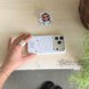 Süßes Mädchen mit großen Augen Sternenmuster Handyhülle mit Ständer für iPhone 15 16 17 Pro Max Kawaii Stoßfeste Schutzhülle