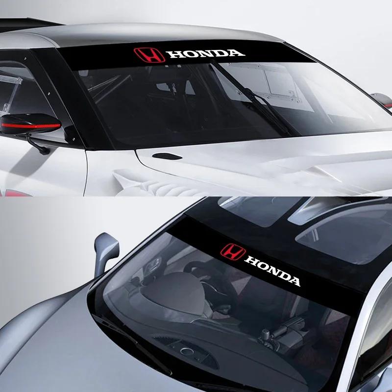 For Honda Car Front Windshield Stickers Front and Rear Decorative Decals Sticker for Honda Civic Accord CRV HRV Fit Jazz City Od