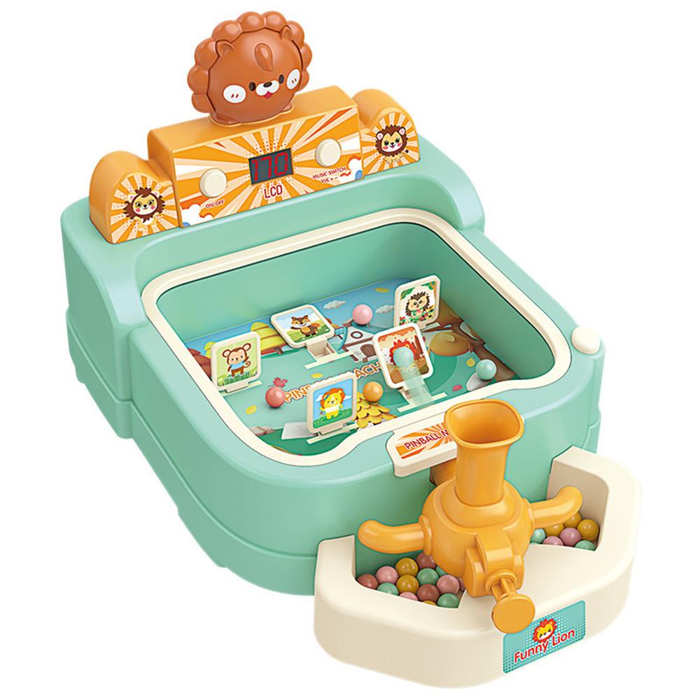 SJL8601 Cartoon Lion Pinball Shooting Machine Kids Target Shooting Toy Game with Score A
