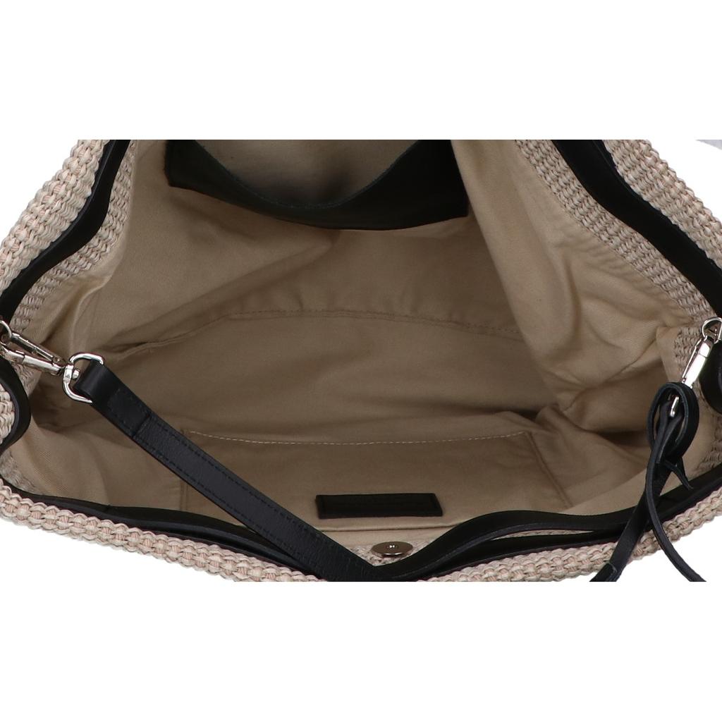 MARCO MASI [Good Condition] Straw X Leather 2WAY Shoulder Tote Bag beigeUsed