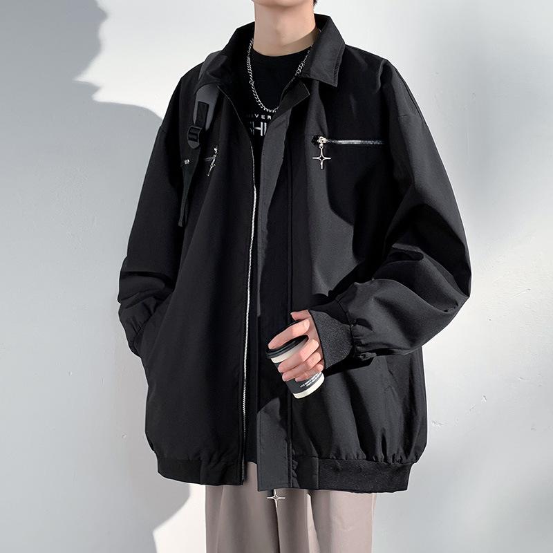 Heren Japanse Trendy Waterdichte Bergklimjas - Lente/Herfst 2025 Losse Kraag Coole Stijl
