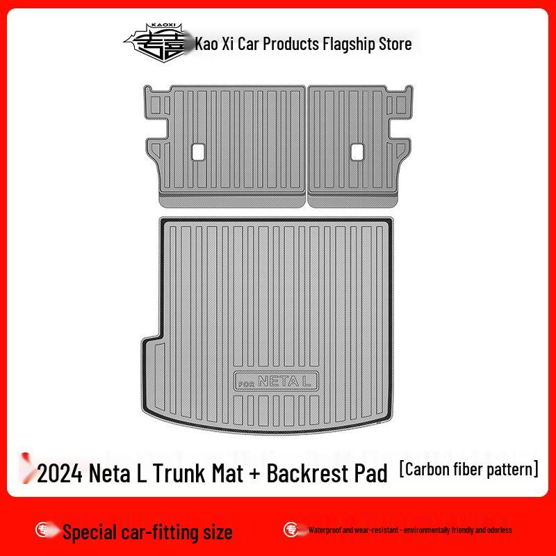 Eco-Friendly TPE Trunk Mat & Backrest Pad for 2024 Neta L Car - Odorless and Durable
