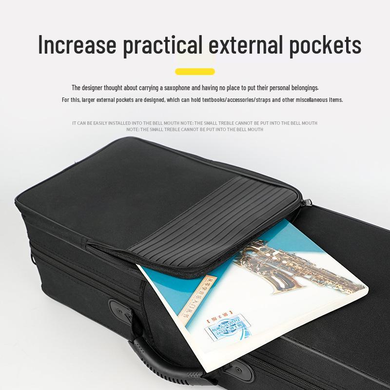 Portable Alto Saxophone Case - Shockproof, Drop-Proof Backpack with Single Shoulder and Handheld Options