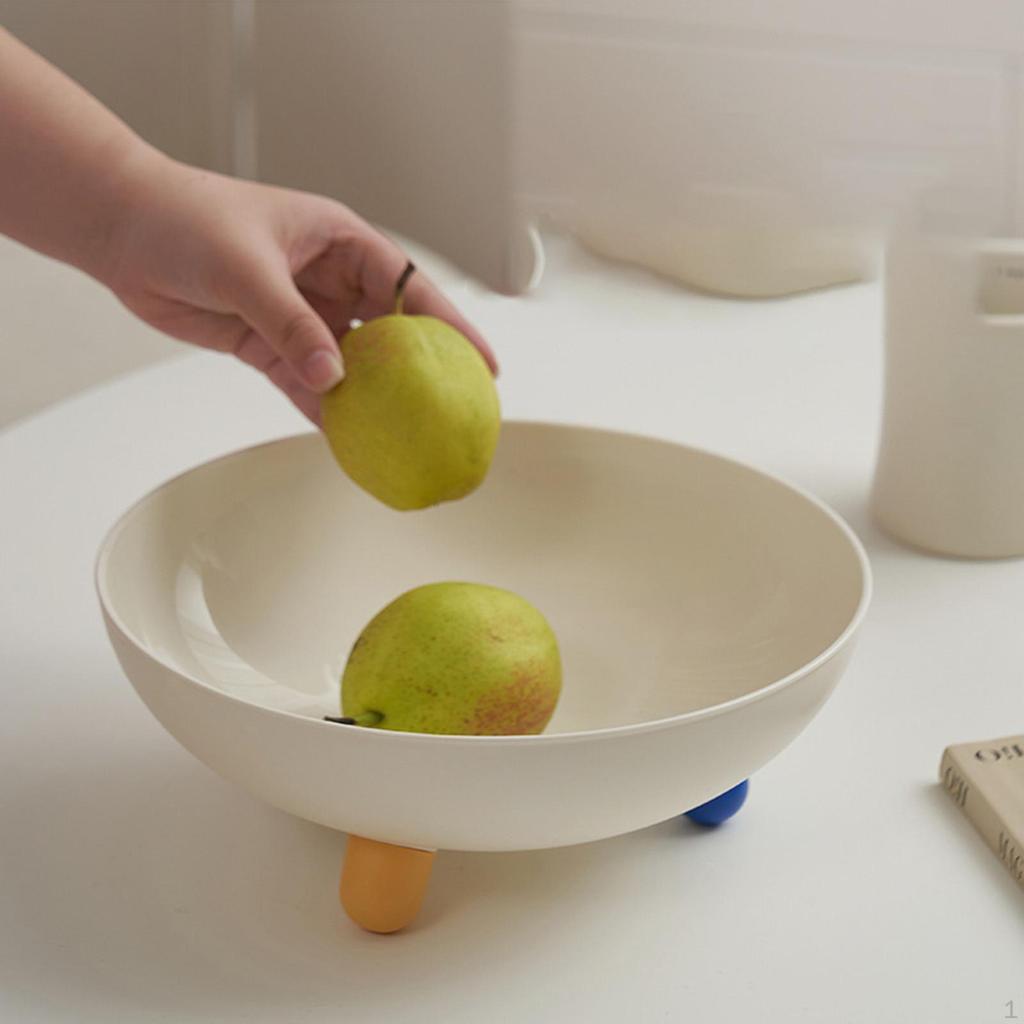 Obstschale Dekorativ Modern Stilvoll Dessert-Präsentationsplatte Rund auf Fuß für Wohnzimmer